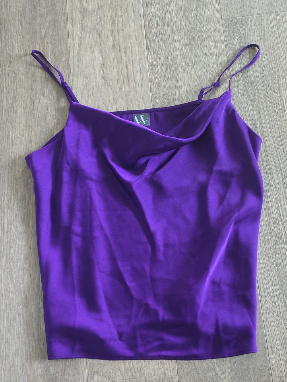 Worthington Purple Satin Cowl Neck Camisole